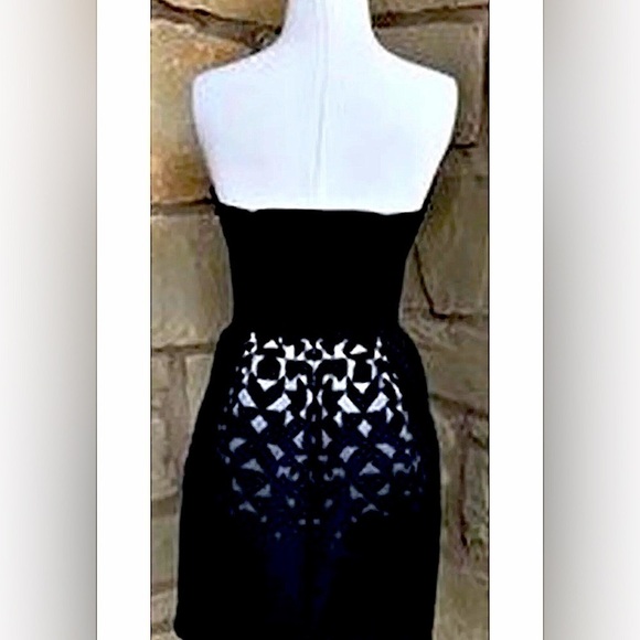 Bebe Mini Dress with Power Hips, Silver Studded S - Picture 2 of 3